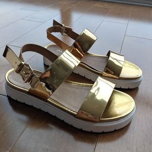 Aldo metallic gold sandals